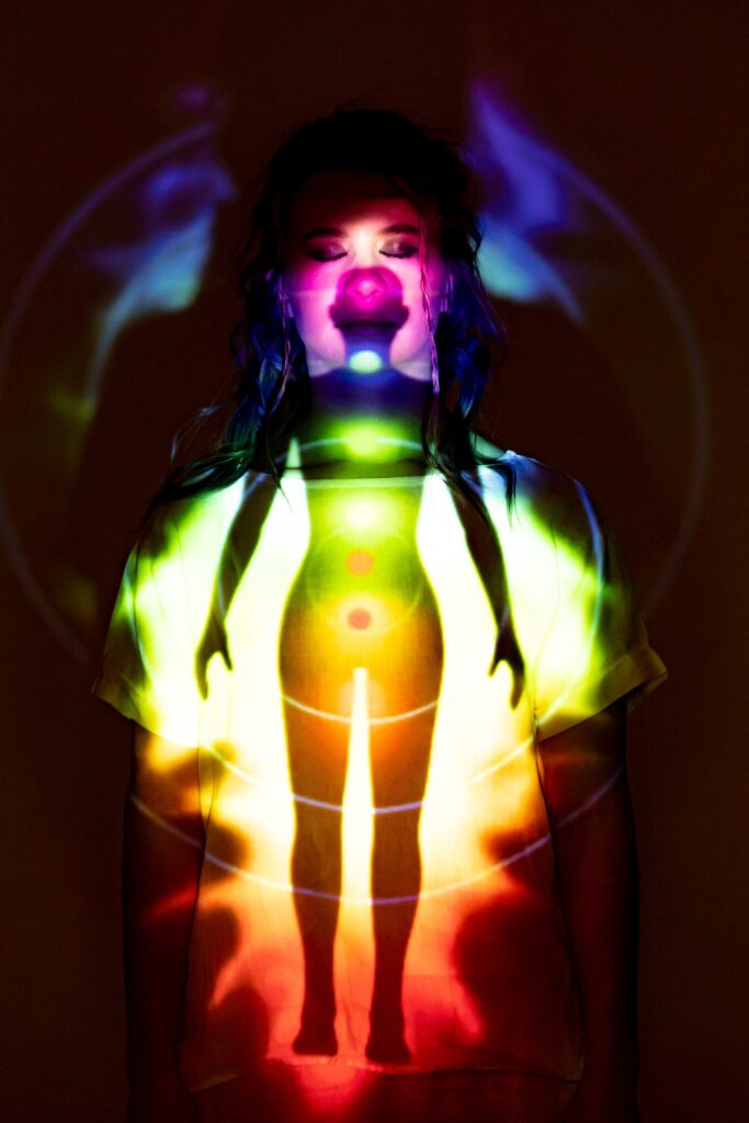 A picture of a woman in a holistic state of being. She is sleeping