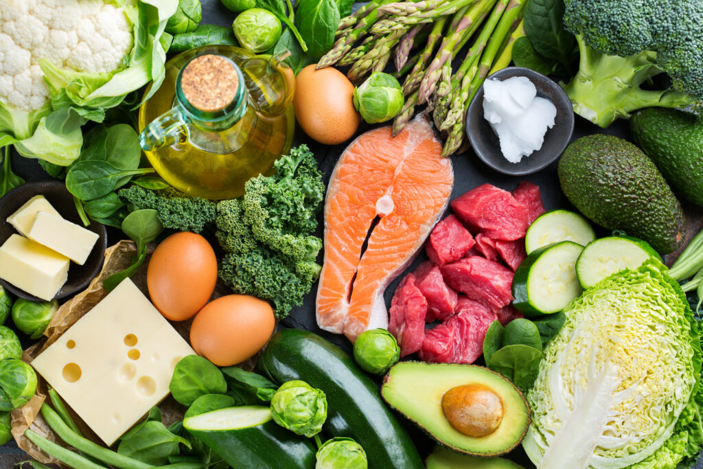 A picture of all the foods you can eat on a Keto Diet.