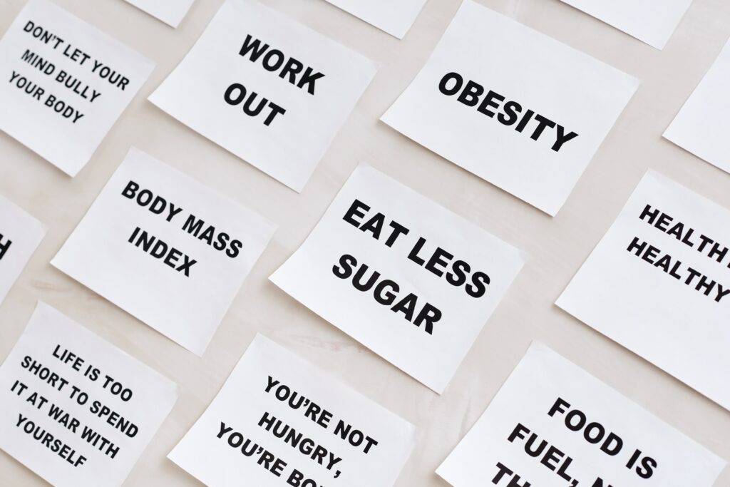 What Is The Best Foods For Weight Loss? - picture of sayings Eat less sugar - Work out - Obesity - healthy health - Body mass index - food is fuel