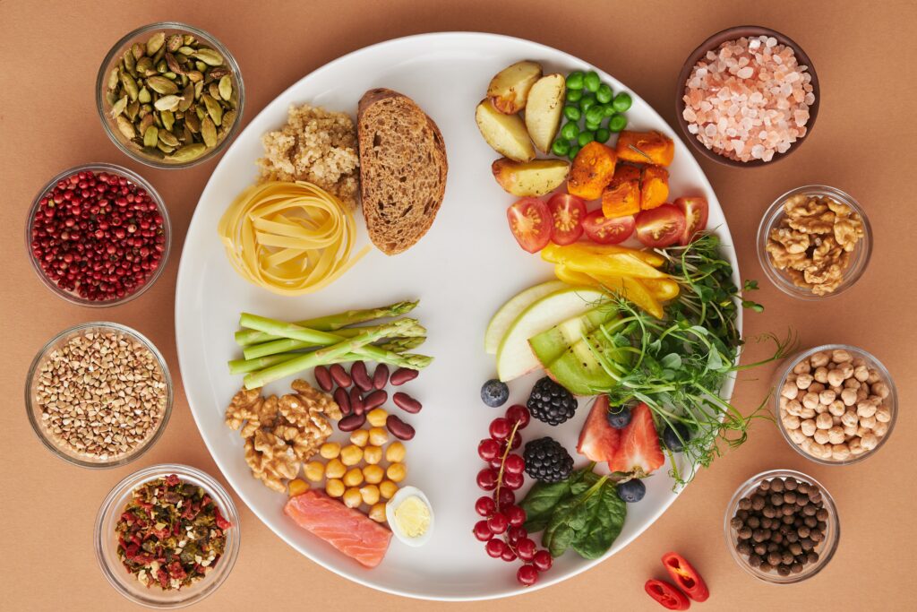 Dash Diet - a picture of all you can eat on the diet.